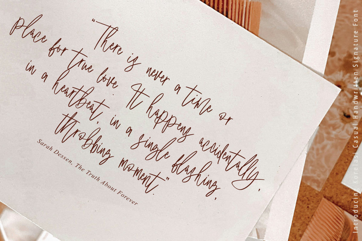 Korelasi - Casual Signature, a Handwritten Font by tebaltipislab (Photo 5 of 9)