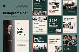 Business Advisory Social Media, a Social Media Template by Pitchlook.Studio