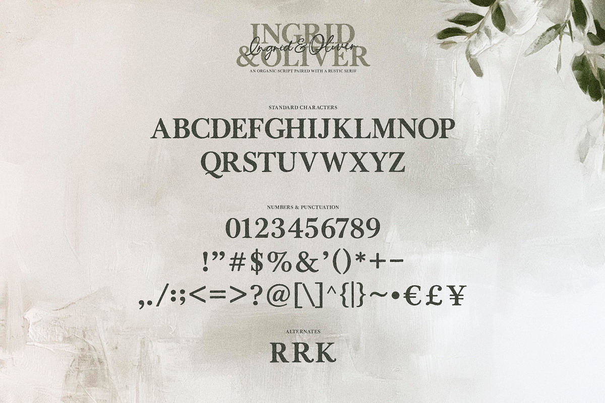 Ingrid & Oliver | Rustic Font Duo, a Handwritten Font by Callie Rian & Co. (Photo 14 of 16)