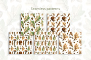 Oak leaves illustrations, a Texture Illustration by Anna Kopylova (Thumbnail 4 of 5)