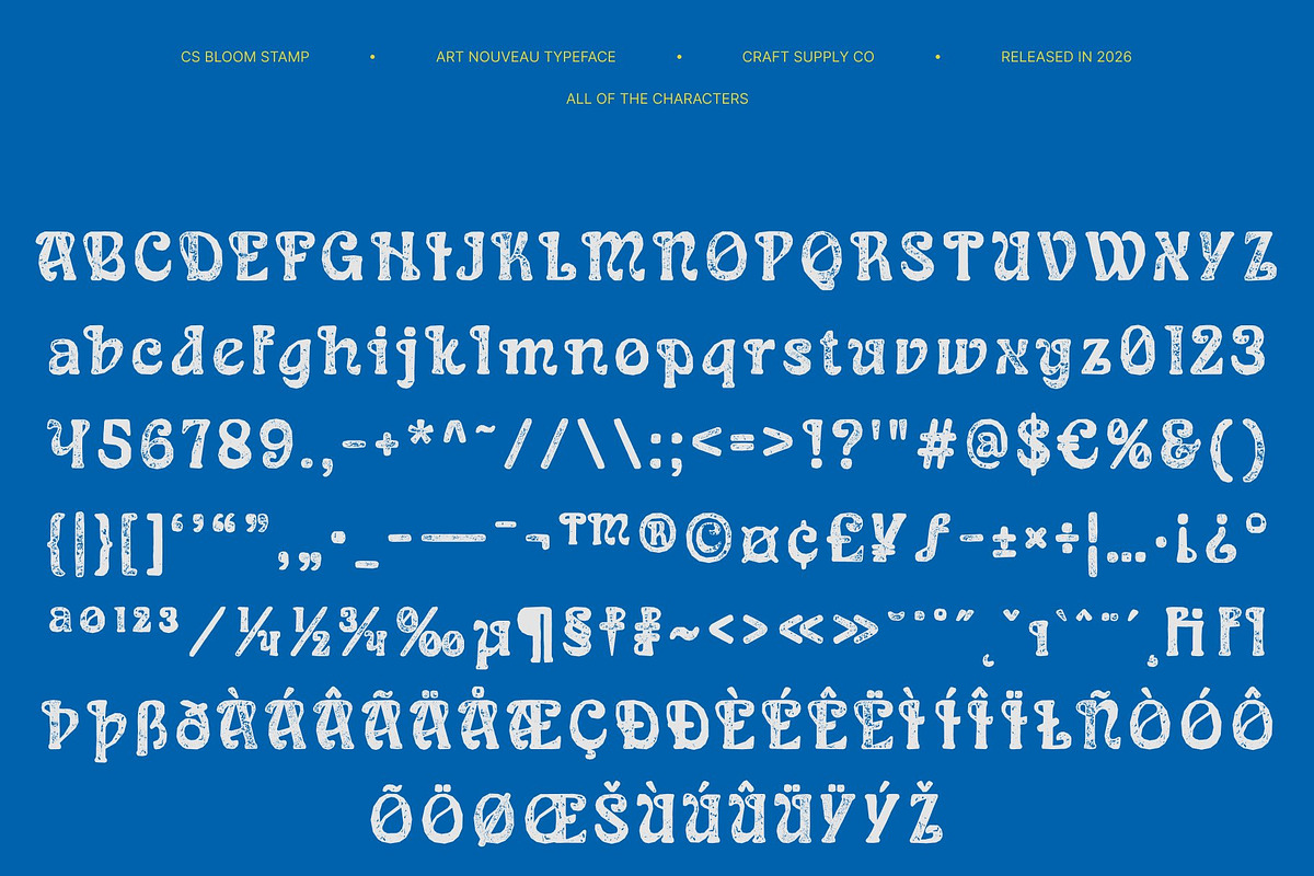 CS Bloom Stamp, a Serif Font by Craft Supply Co. (Photo 8 of 8)