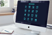 Browser Neon | 16 Thin Line Icons, an Outline Icon by Alex Blogoodf (Thumbnail 8 of 11)