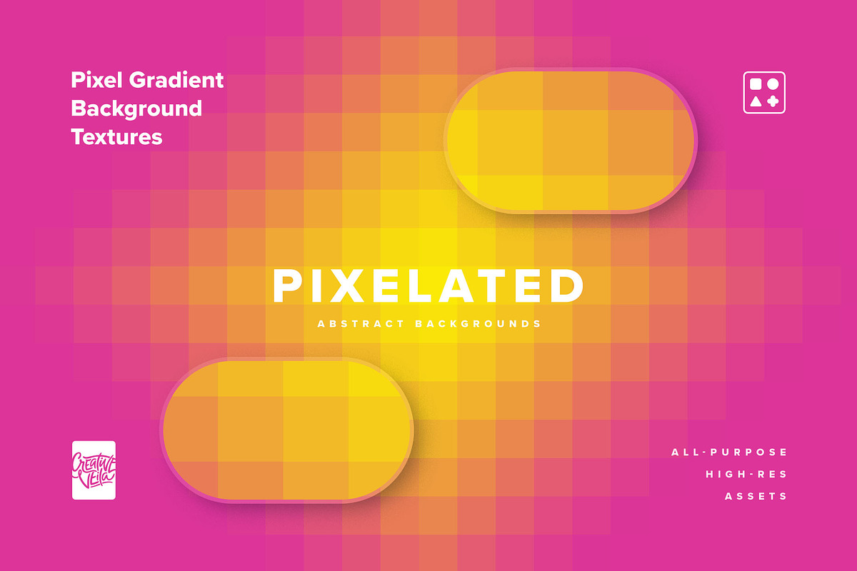 Pixel Gradient Background Textures, a Background Graphic by Creative Veila (Photo 3 of 11)