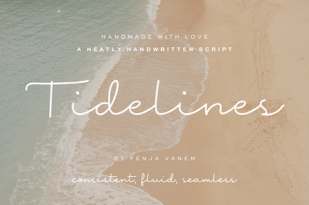 Tidelines - A Handwritten Script, a Handwritten Font by Vanem Studio