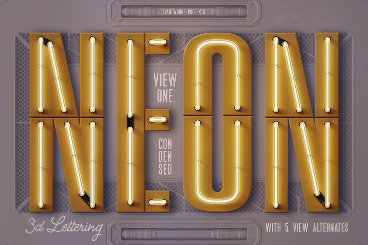 SALE Neon Lettering Super Bundle, a Graphic by TVartworks (Photo 8 of 27)