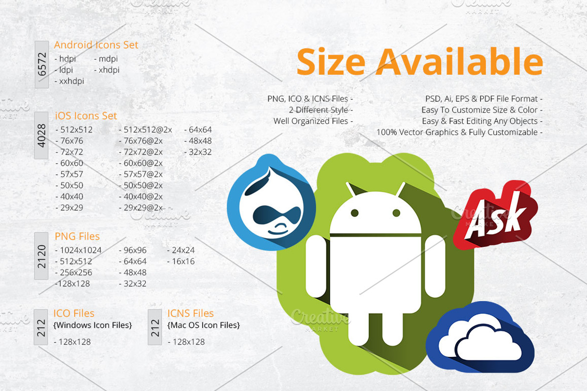 212 Offset Social Media Icons preview 4