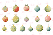 Pastel Christmas Ornament Clipart, an Illustration by Markicha Art (Thumbnail 4 of 6)