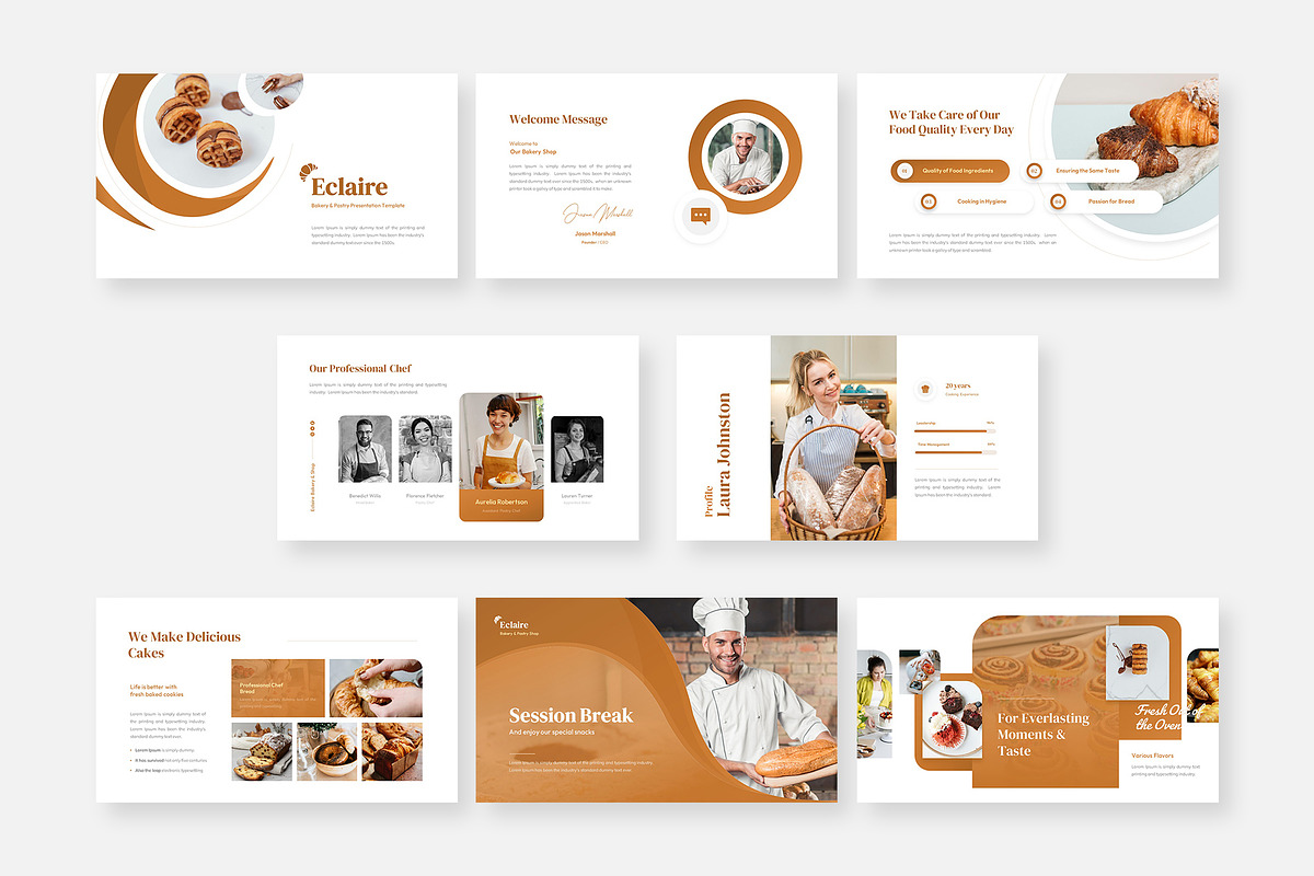 Eclaire- Bakery & Pastry PowerPoint, a Presentation Template by Premast (Photo 2 of 3)