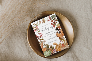 Editable Thanksgiving Invitation, an Invitation Template by ForeverPrint
