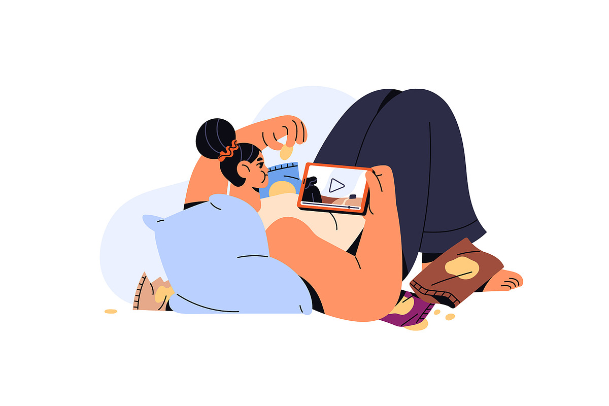 Binge eating, food disorder concept, a Food Illustration by PaperTrident (Photo 2 of 7)