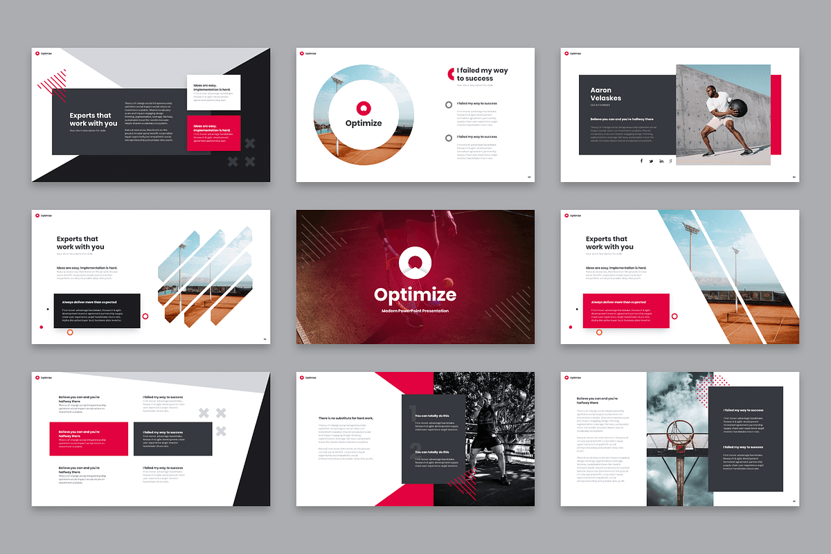Optimize Modern Powerpoint Template, a Presentation Template by Reshapely (Photo 11 of 14)