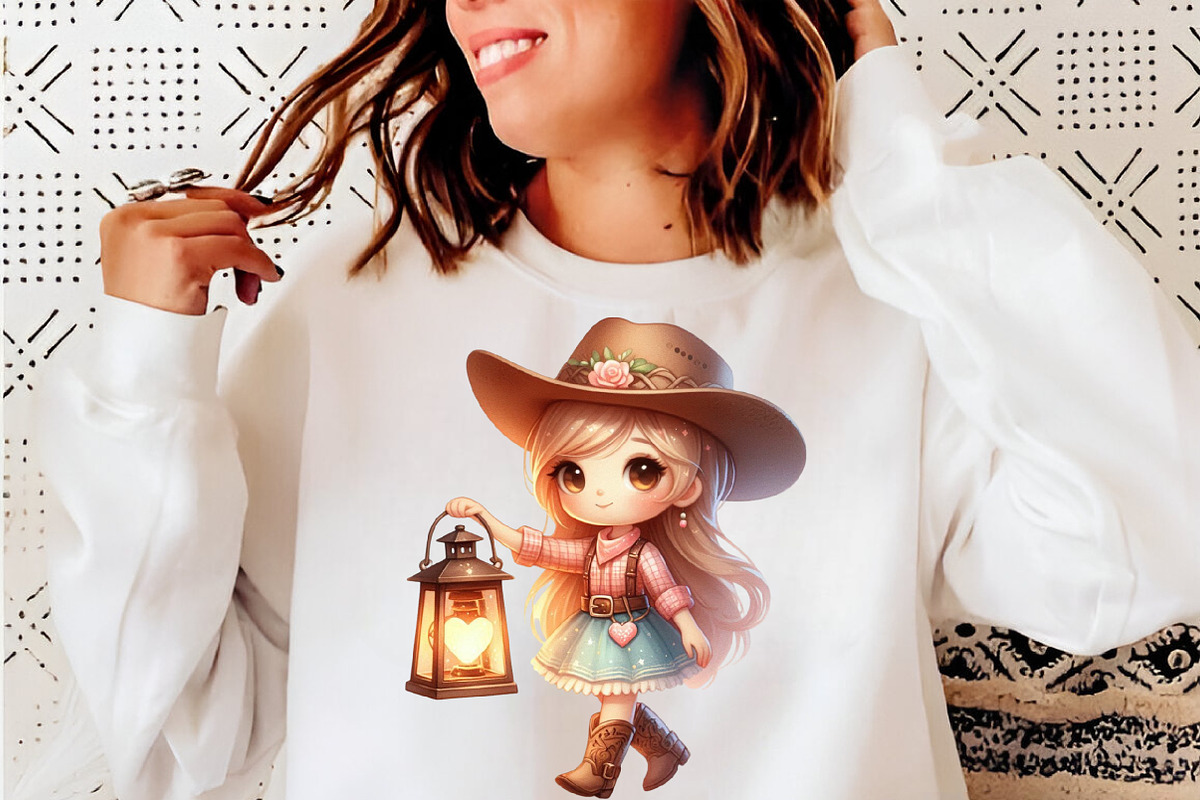 Quirky Valentine Cowgirl Clipart PNG, an Illustration by SinaCreation (Photo 10 of 11)