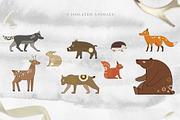 Scandinavian Folk Art Set, an Animal Illustration by NassyArt (Thumbnail 2 of 12)