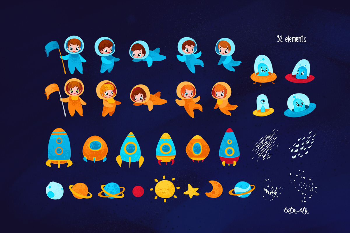Space Adventure, a Decorative Illustration by tata_ota (Photo 3 of 7)