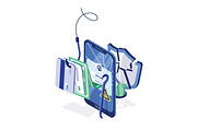 Phishing concept banner, a Technology Illustration by Good Studio (Thumbnail 2 of 3)