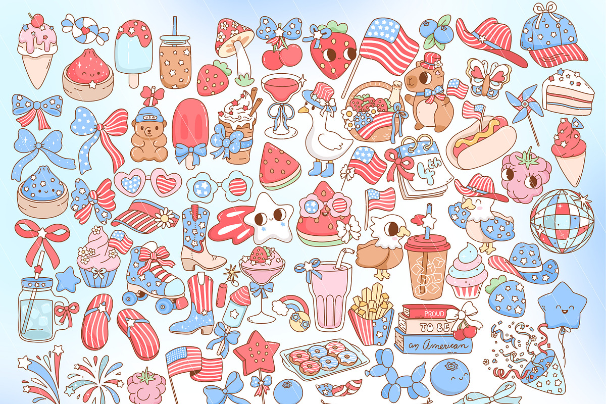 Berry Patriotic: 4th of July Bundle, a Seasonal Illustration by Huxmay (Photo 2 of 7)