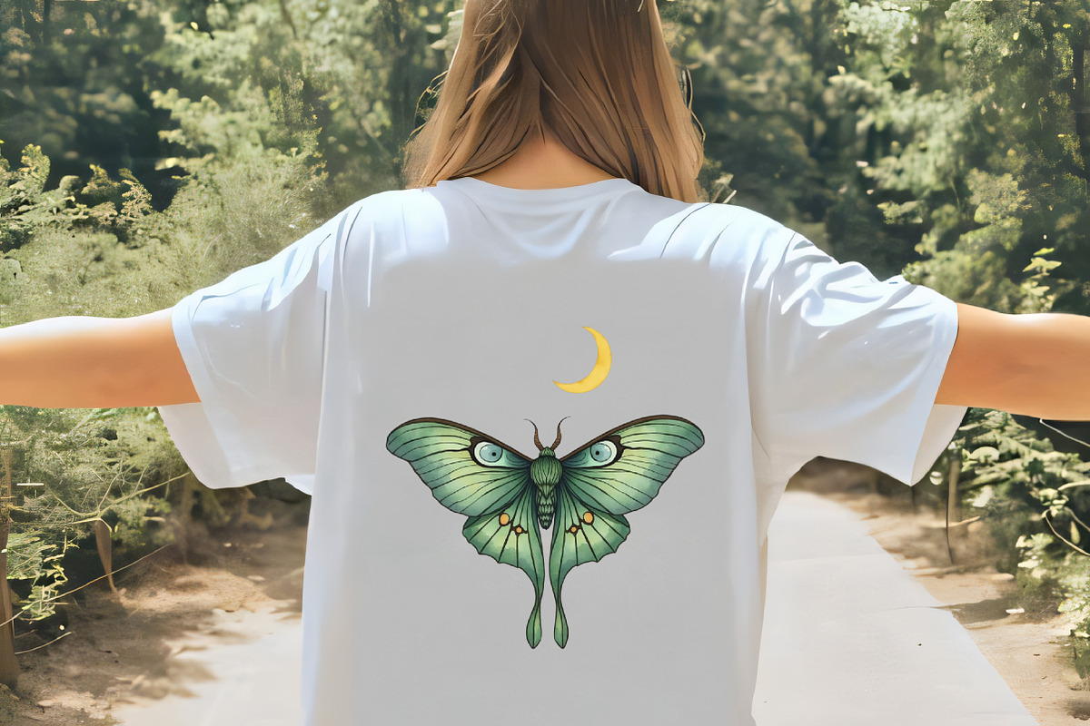 Watercolor Summer Night Moths Clipar, an Illustration by CrexoraLab (Photo 5 of 5)