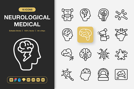 Neurological Medical Icons