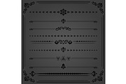 Vintage Big Set of Horizonyal Vector, a Decorative Illustration by FineArtStudio (Thumbnail 1 of 3)