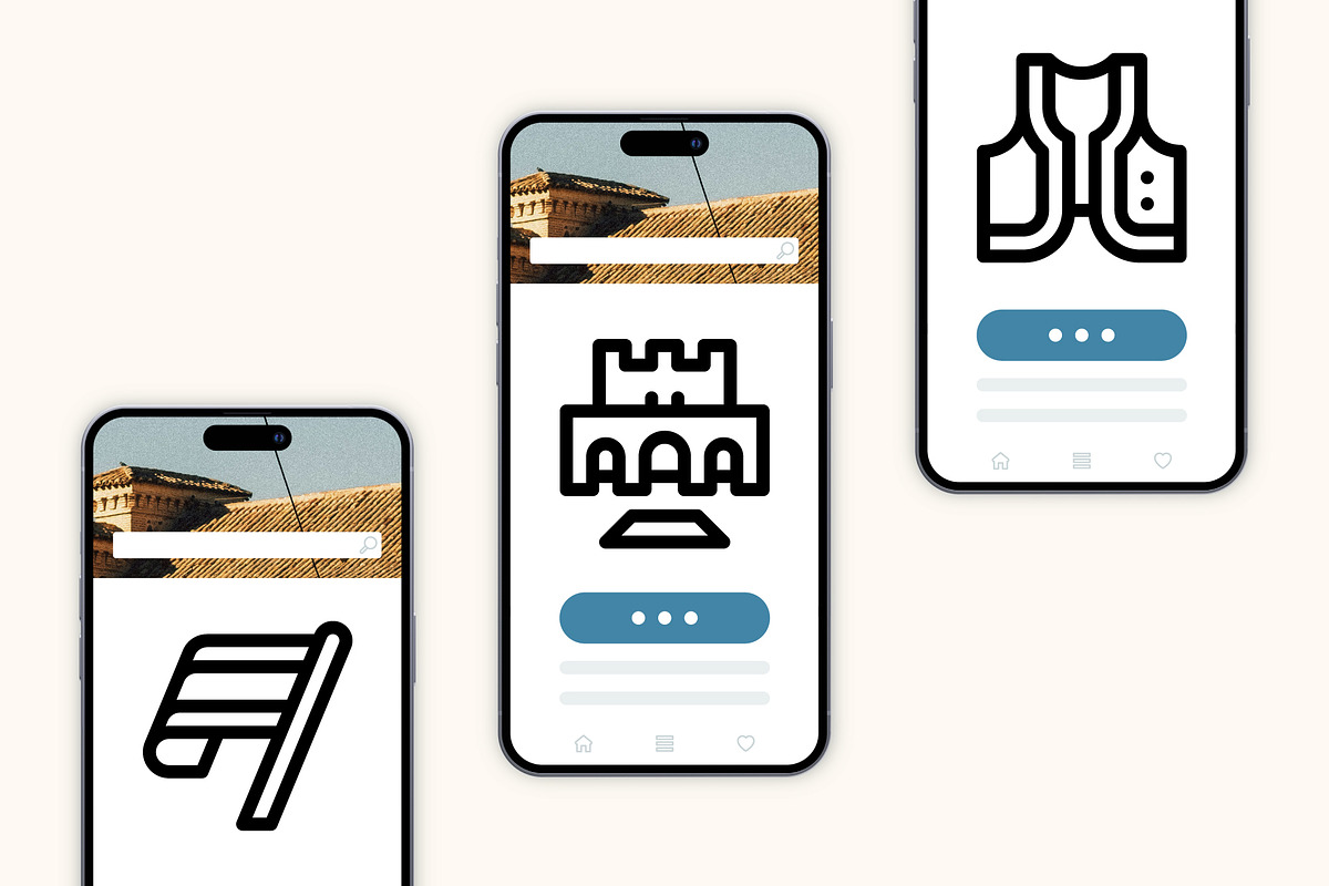 50 Spain Icons, an Outline Icon by Side Project (Photo 6 of 8)