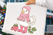 Strawberry Summer Goose Clipart, an Illustration by SinaCreation (Thumbnail 10 of 11)
