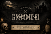GRIMBONE Spooky Skeletal Decorative, a Blackletter Font by idealistudio (Thumbnail 1 of 5)