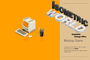 Isometric Vintage Office Mockup, a Mac Mockup by IsometricWorld (Thumbnail 3 of 16)