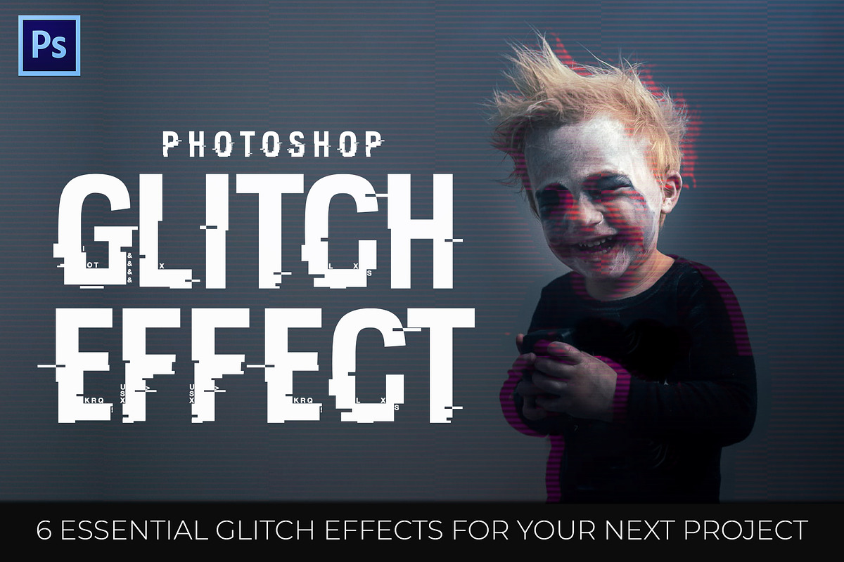 Glitch Effect Photoshop Actions, an Action Add-On by Dene Studios (Photo 1 of 15)