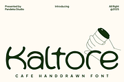 Kaltore - Cafe Handdrawn Font, a Handwritten Font by Pandeka Studio (Thumbnail 1 of 9)