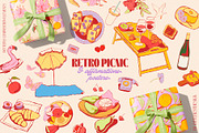 Retro Picnic & Affirmations Posters, a Food Illustration by nadispasibenko (Thumbnail 1 of 14)