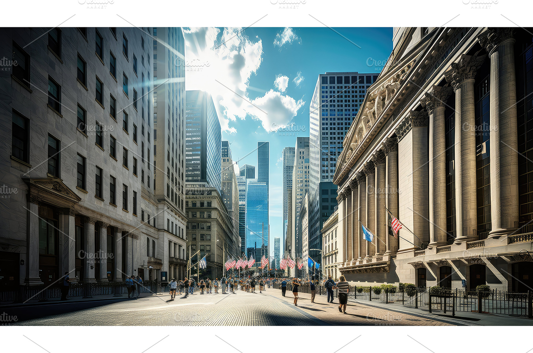 investment wall street buildings ai, a Business Photo by pikepicture