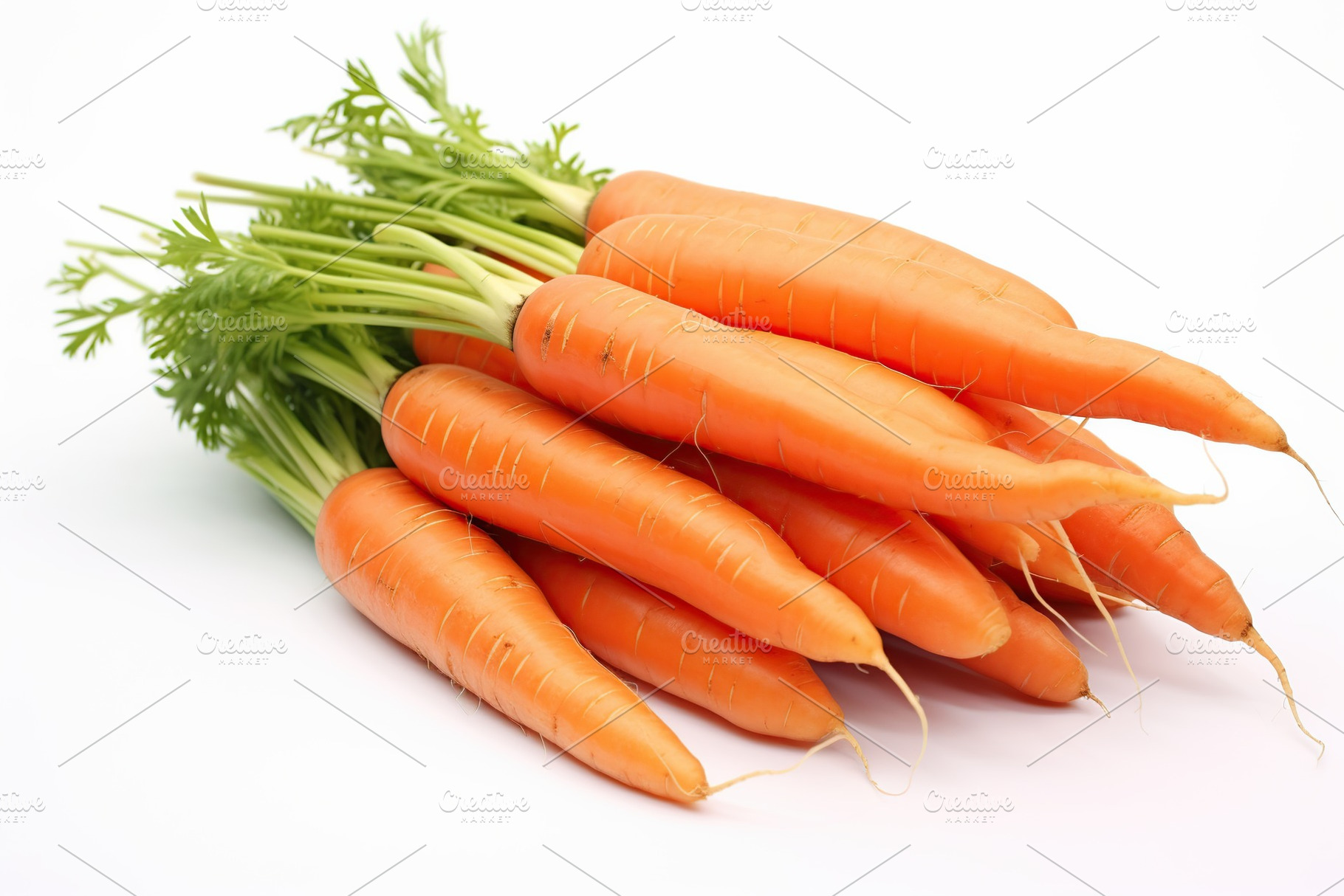 Fresh carrot on white background, a Food & Drink Photo by AlyaAnd