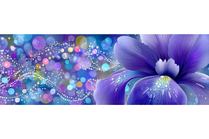 A blue blossom, adorned with water, a Nature Photo by ZinetroN