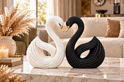 Elegant Swan Couple Sculpture STL, a Scene 3D Model by Layerology (Thumbnail 1 of 4)