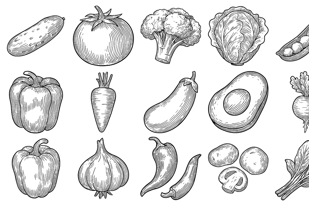 Vegetable Icon Collection, an Object Graphic by nikagraphic (Photo 1 of 3)