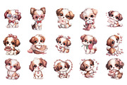 Valentine Puppy Dog Clipart, an Illustration by DreamArtGraphic (Thumbnail 3 of 4)