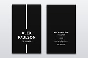 Black Simple Business Card 021, a Business Card Template by Nonaglyph Design (Thumbnail 2 of 4)
