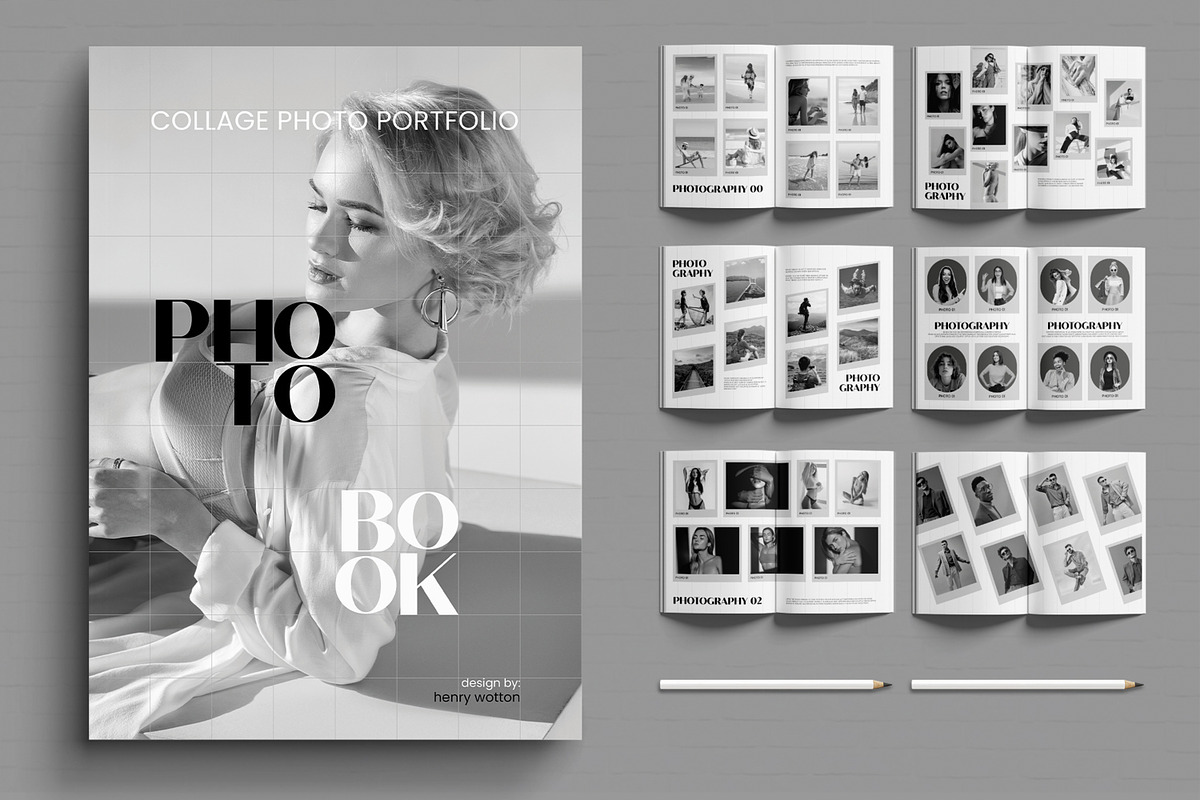 Photobook Collage Layout Template, a Brochure Template by MightyDesign (Photo 1 of 6)