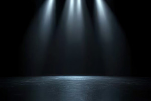 Studio lighting on black background, modern spotlight, a Photo by AlyaAnd