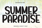 Summer Paradise | Script Font, a Script Font by Scratchones (Thumbnail 1 of 8)
