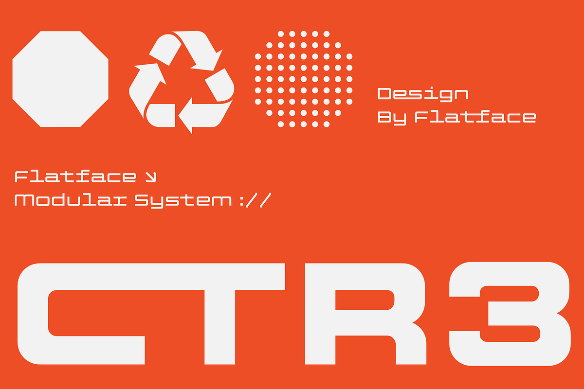 Flatface CTR-3, a Sans Serif Font by Flatface (Photo 1 of 13)