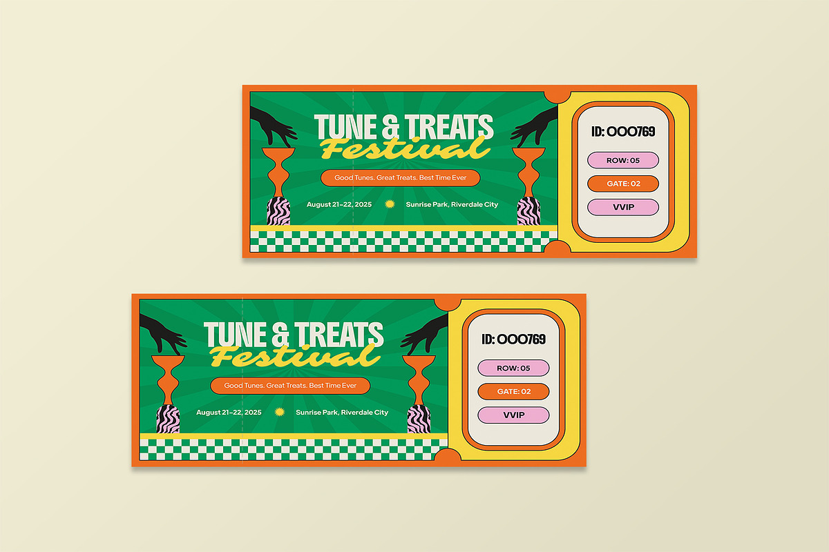 Tunes & Treats - Ticket Event, a Print Template by StreaksideStd (Photo 2 of 3)