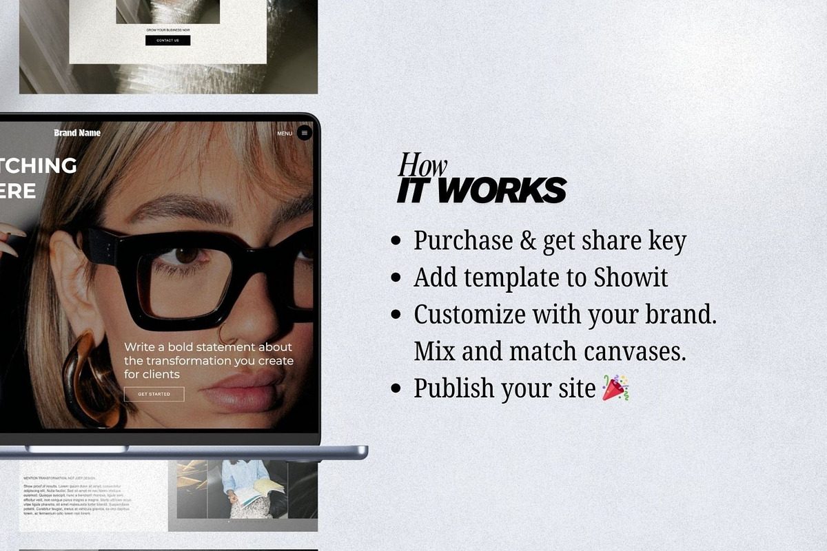Showit Canvas Kit Add-Ons Frankie, an UI Kit Template by Digital&Chic (Photo 2 of 4)