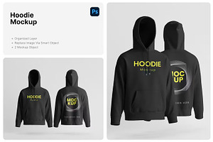 Hoodie Front & Back Mockup, a Hoody Mockup by GearShift