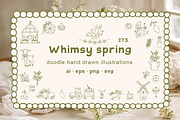Whimsy Spring & Easter Doodle Set, a Seasonal Illustration by soboleva alya (Thumbnail 1 of 15)