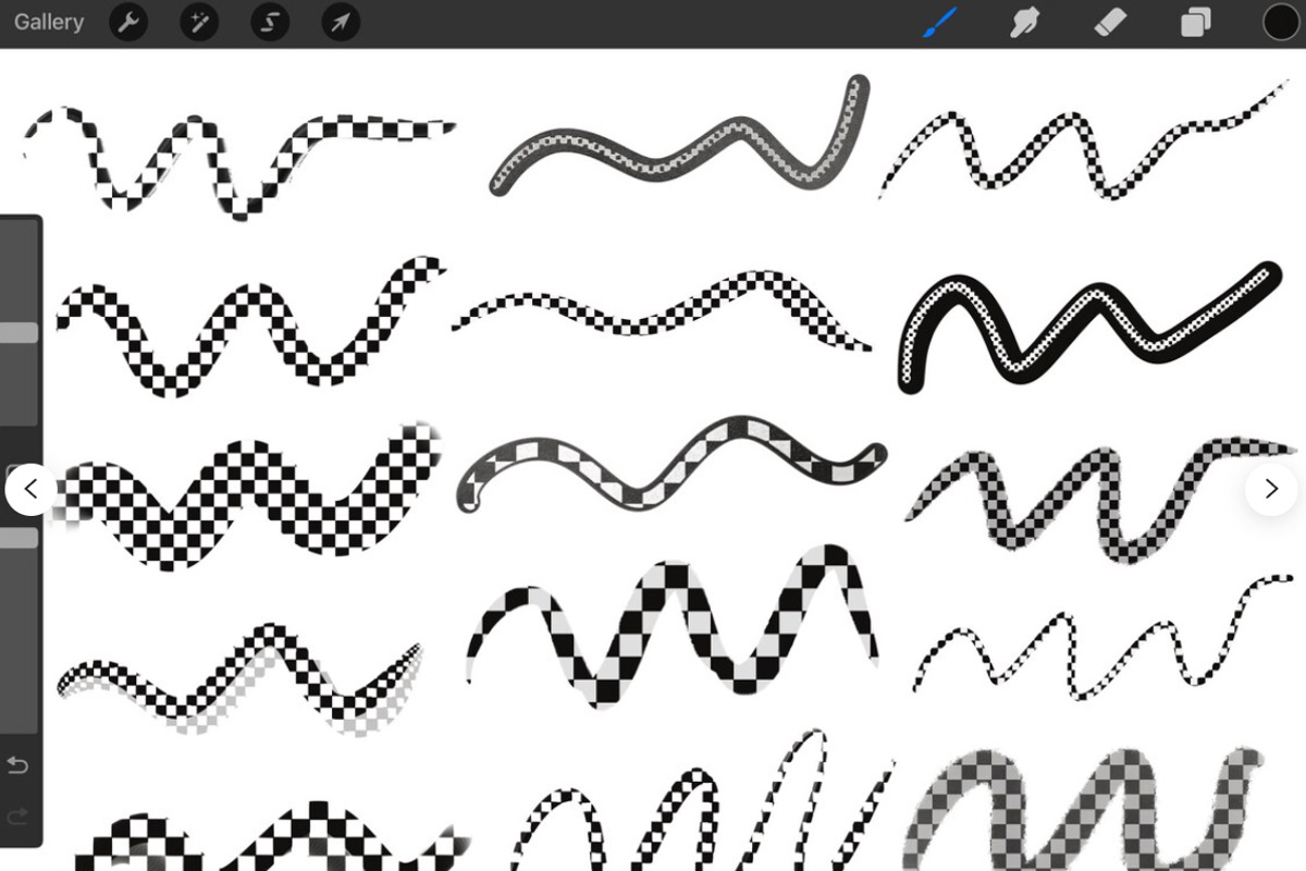 30 Checkered Procreate Brushset, a Brush Add-On by palmettosvg (Photo 3 of 4)