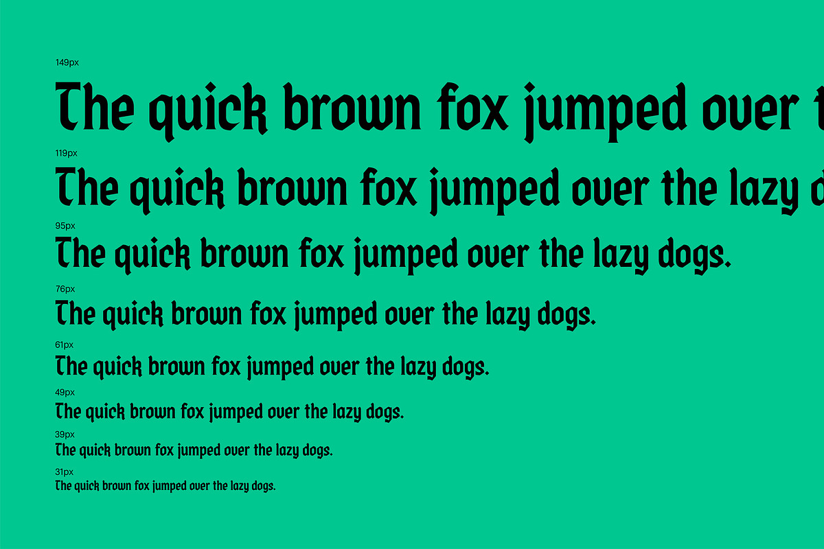 Bean Hook Gothic Flare 4 Fonts, a Serif Font by Casloop Studio (Photo 9 of 12)