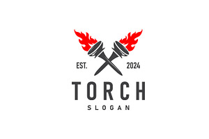 Illustration black silhouette torch, a Branding & Logo Template by Maylianaw28