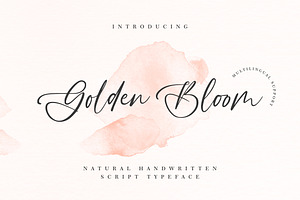 Golden Bloom - Natural Handwritten