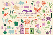 Celestial Retro Clipart Bundle, an Object Illustration by Ginny and Sam (Thumbnail 2 of 8)